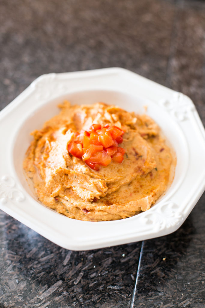 tomato basil and red pepper hummus