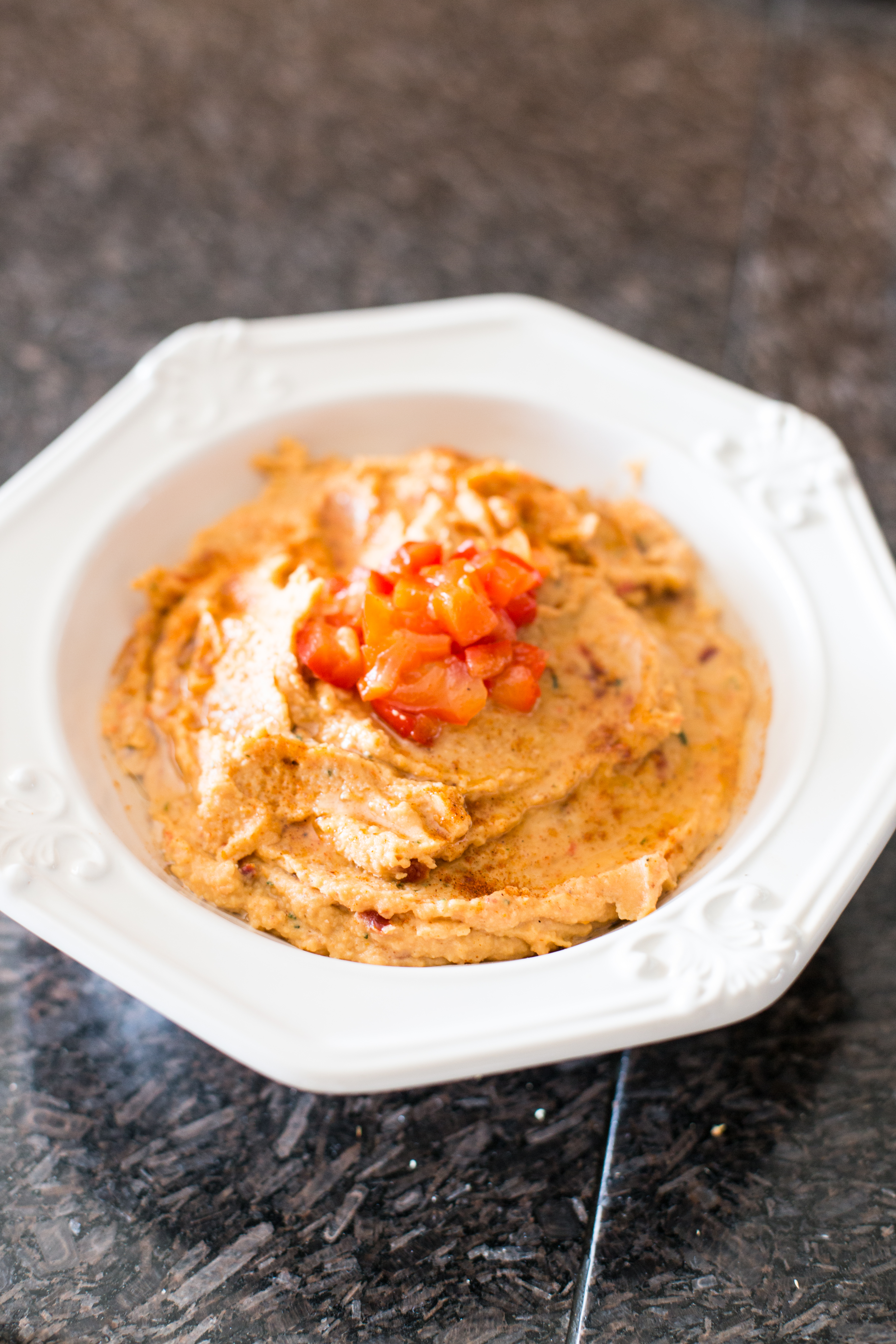 tomato basil and red pepper hummus