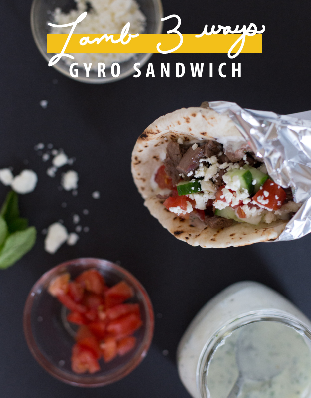 Lamb 3 Ways: Gyro Sandwich