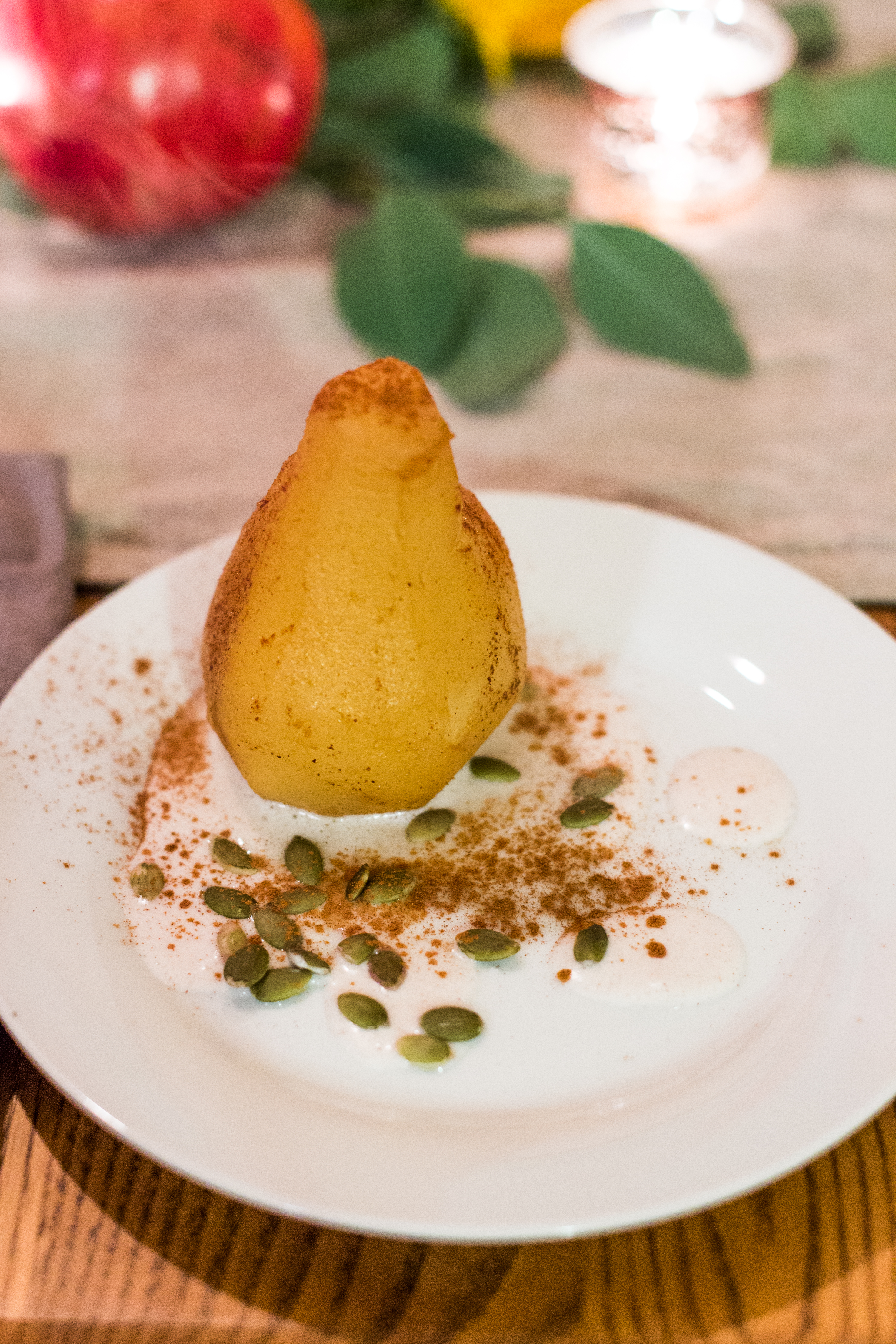 chai soaked pears