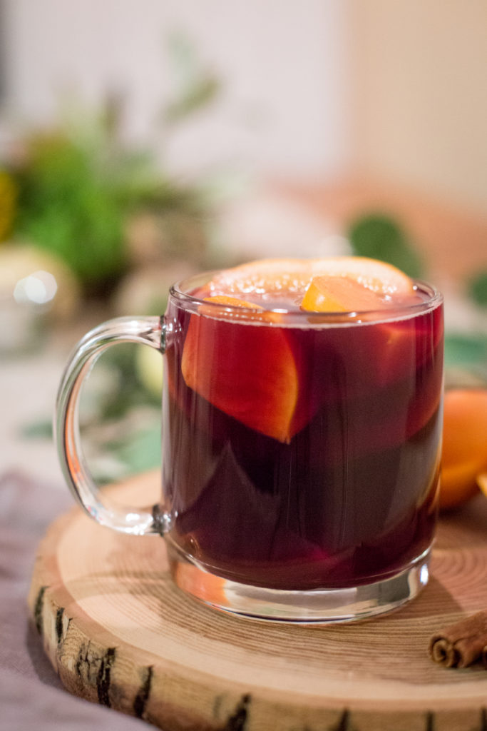 Spiced Mulled Wine with Persimmons