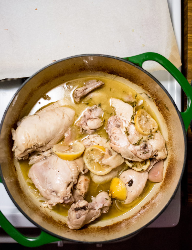 Braised Chicken with Lemon, Shallot, & Thyme