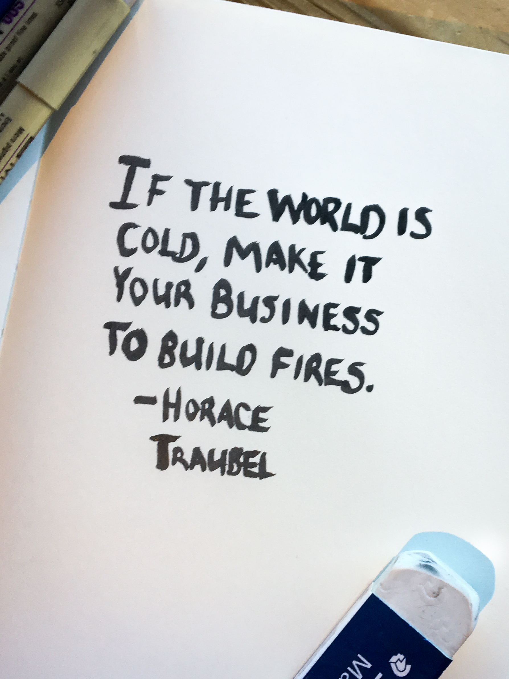 horace traubel quote