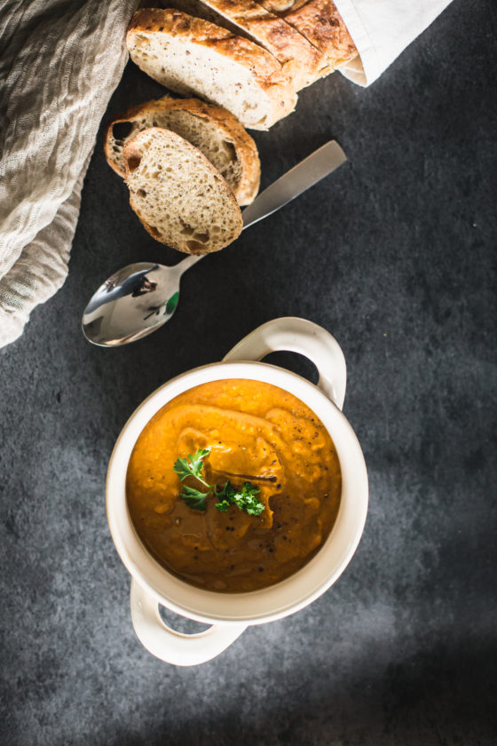 Roasted Vegetable Curry Soup (Whole30, Vegan, Gluten Free)