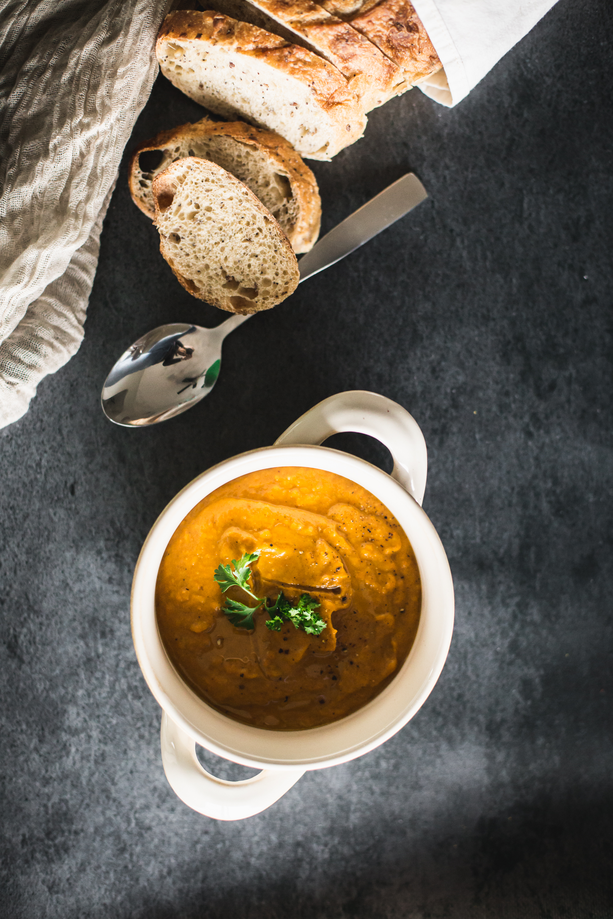 roasted vegetable curry soup